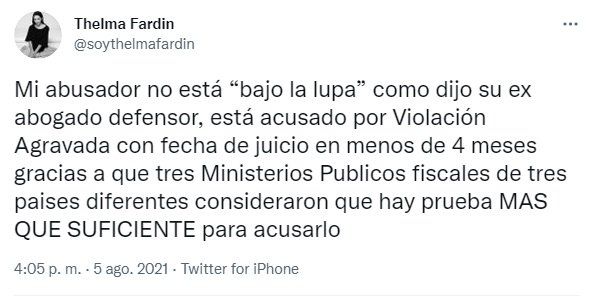 Un compañero de Thelma Fardin en Patito Feo habló de los supuestos