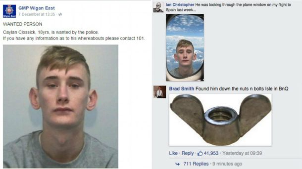 La Policía tuvo que retirar de su Facebook la foto de un prófugo por los memes que generó