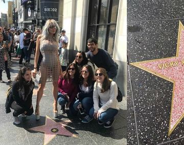 La falsa estrella de Vicky Xipolitakis en el Paseo de la Fama de Hollywood