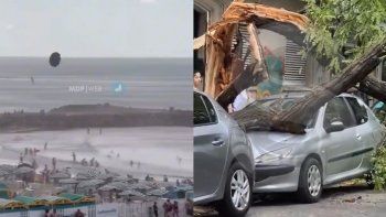 El mal clima hizo estragos en Mar del Plata. El mal clima hizo estragos en Mar del Plata.