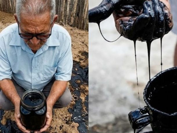Cavó un pozo para obtener agua y encontró petróleo Cavó un pozo para obtener agua y encontró petróleo