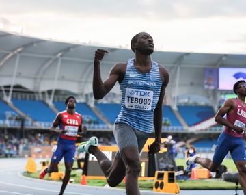 Letsile Tebogo, el joven que va por los récords de Usain Bolt.&nbsp;