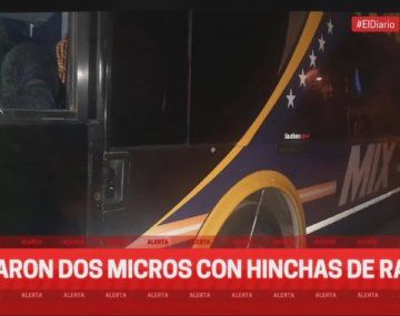 Balearon dos micros con hinchas de Racing