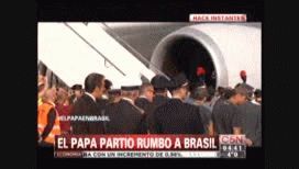 el papa partio hacia brasil en medio de una gran expectativa el papa partio hacia brasil en medio de una gran expectativa