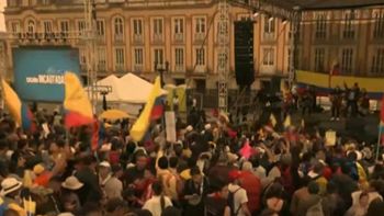 Marcha en Colombia tras amenazas de Donald Trump a Gustavo Petro. Marcha en Colombia tras amenazas de Donald Trump a Gustavo Petro.
