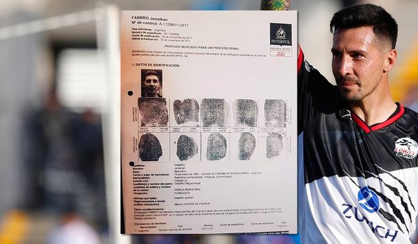 El club Lobos BUAP suspendió a Jonathan Fabbro tras el pedido de captura internacional