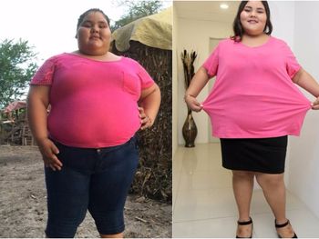 Tiene 14 años y bajó 90 kilos para celebrar sus 15