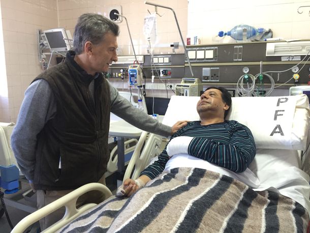 Macri visitó al jefe de antisecuestros baleado por secuestradores