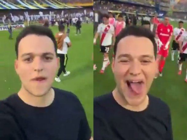 Quién es el joven que se hizo viral tras la piña de Salas al final el Superclásico