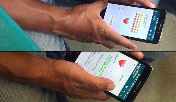Un engaño en dos fotos de WhatsApp que se viralizó por Twitter