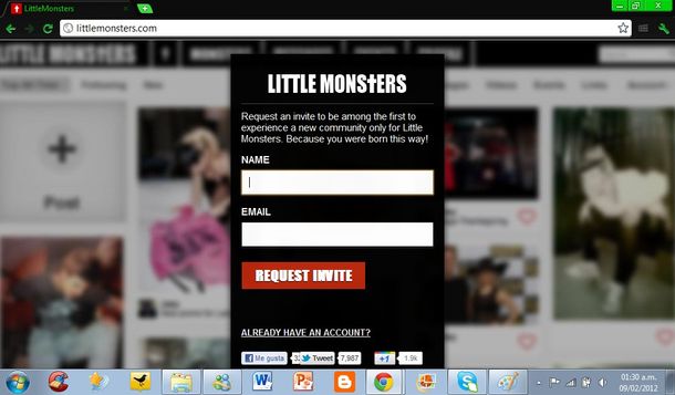 Lady Gaga lanzó Little Monsters, su propia red social en Internet