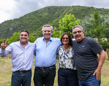 Alberto Fernández en Catamarca junto a Lucía Corpacci y Raúl Jalil
