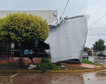 Techos volados y árboles caídos en Bragado tras fuertes tormentas y granizo