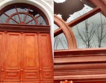 Balearon la fachada del Ministerio de Salud de la provincia de Buenos Aires