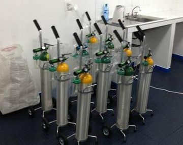 El vestuario argentino es un hospital: hay tubos de oxígeno