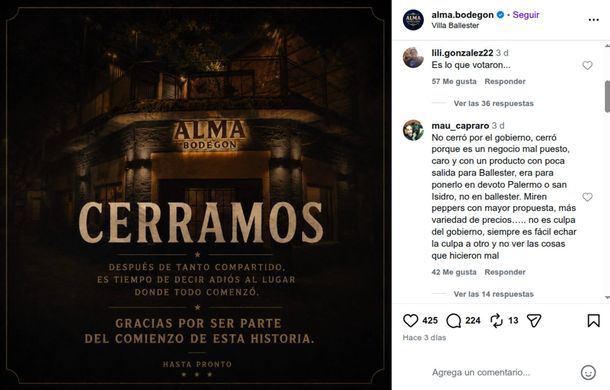 Abrieron un bodegón con todos los chiches hace menos de un año y lo cerraron por la caída de consumo