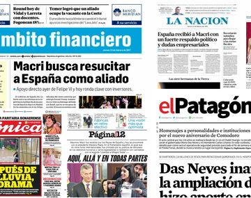 Tapas de diario del jueves 23 de febrero de 2017