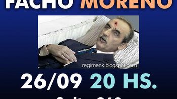 El afiche que presentó Julio Alak como prueba El afiche que presentó Julio Alak como prueba