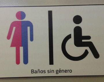 Baños sin género en una facultad de Rosario