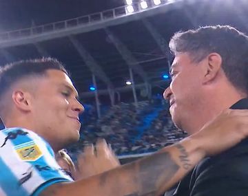 Así fue el emotivo abrazo entre Juanfer Quintero y Marcelo Gallardo