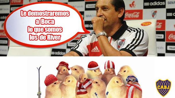 Los afiches con las cargadas para River