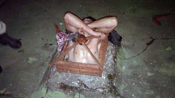 El ladrón tuvo que ser llevado al hospital