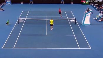 El momento en el que Wawrinka remata El momento en el que Wawrinka remata