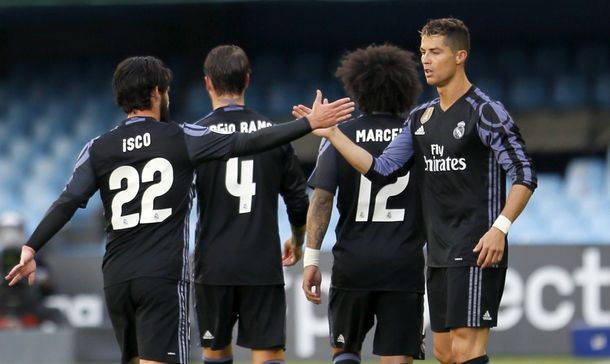 Con dos de Cristiano, Real Madrid goleó al Celta de Berizzo y acaricia la Liga