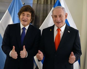 Javier Milei junto a Benjamin Netanyahu.