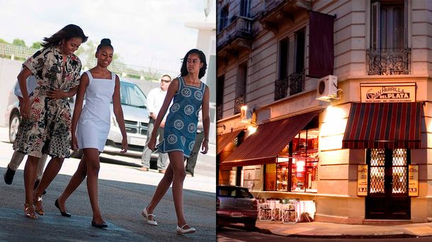 ¿En qué parrilla y qué almorzaron Michelle Obama y sus hijas?