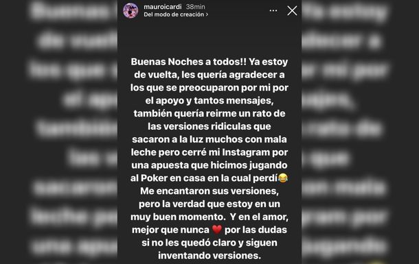 Mauro Icardi volvió a Instagram: por qué cerró su cuenta