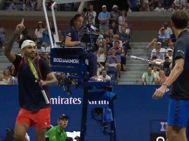 Video: el increíble punto de Kyrgios en el US Open ante Medvedev
