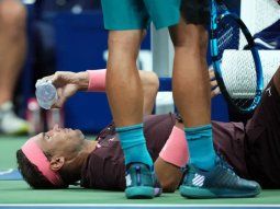 El insólito golpe que se dio Rafa Nadal con la raqueta en pleno US Open