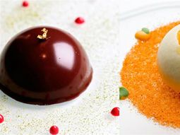 El bombón de yerba (izquierda) y el choripán hervido (derecha). Crédito: Javier Brichetto El bombón de yerba (izquierda) y el choripán hervido (derecha). Crédito: Javier Brichetto