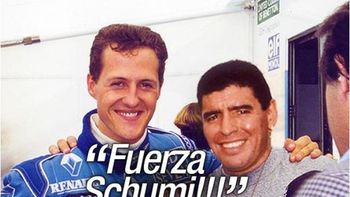 el saludo de maradona a schumacher por su cumpleanos el saludo de maradona a schumacher por su cumpleanos
