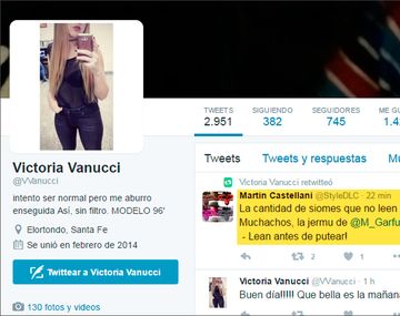 La confundieron en Twitter con Vanucci y le llueven insultos.