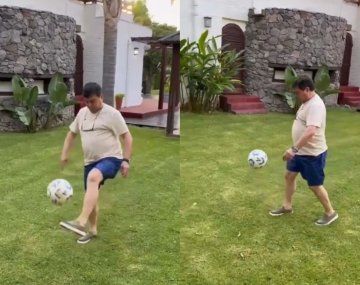 La pelota no se olvida: Passarella y un video haciendo jueguitos que despertó nostalgia