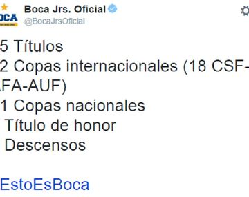 Boca celebró su título con burlas a River en su cuenta oficial