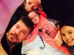 Tinelli, Valdes, Lorenzo y Juanita: la selfie familiar
