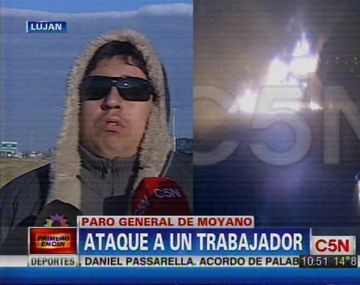 Rechazó unirse al paro: lo agreden y le queman el camión en Luján