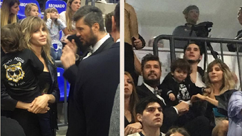Marcelo Tinelli, en familia, en el nuevo polideportivo de Boedo. Marcelo Tinelli, en familia, en el nuevo polideportivo de Boedo.