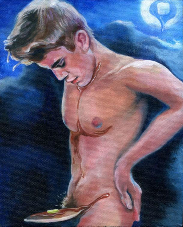 Descubren el cuadro erótico de Justin Bieber tapado sólo por un pancake