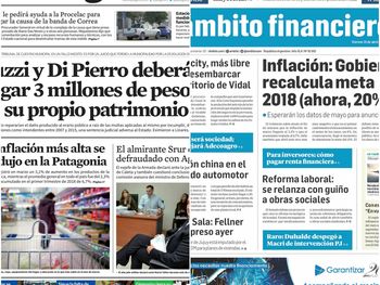 Tapas de diarios del viernes 13 de abril de 2018