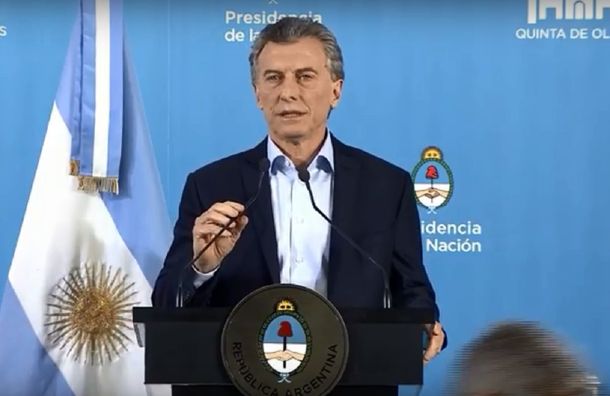 Conferencia de Macri en Olivos