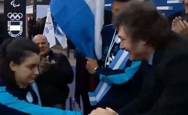 Constanza Garrone y Javier Milei.