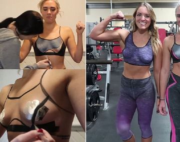Experimento social: fueron al gimnasio desnudas pero con la ropa deportiva pintada