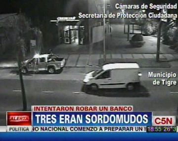 Una banda de sordomudos intentó robar un banco en Tigre