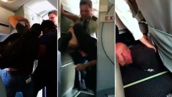violencia en pleno vuelo: agredio a una azafata y lo detuvo el piloto violencia en pleno vuelo: agredio a una azafata y lo detuvo el piloto