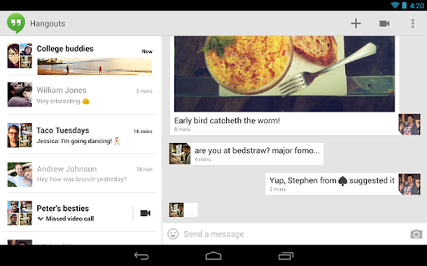 Google lanzó Hangouts para competir con WhatsApp