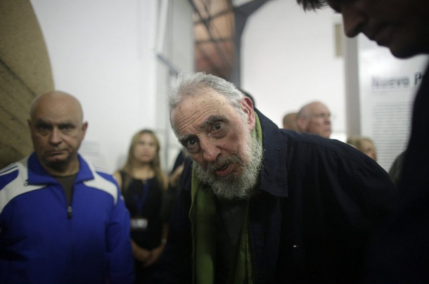 El líder cubano Fidel Castro reapareció en público en enero de 2014.